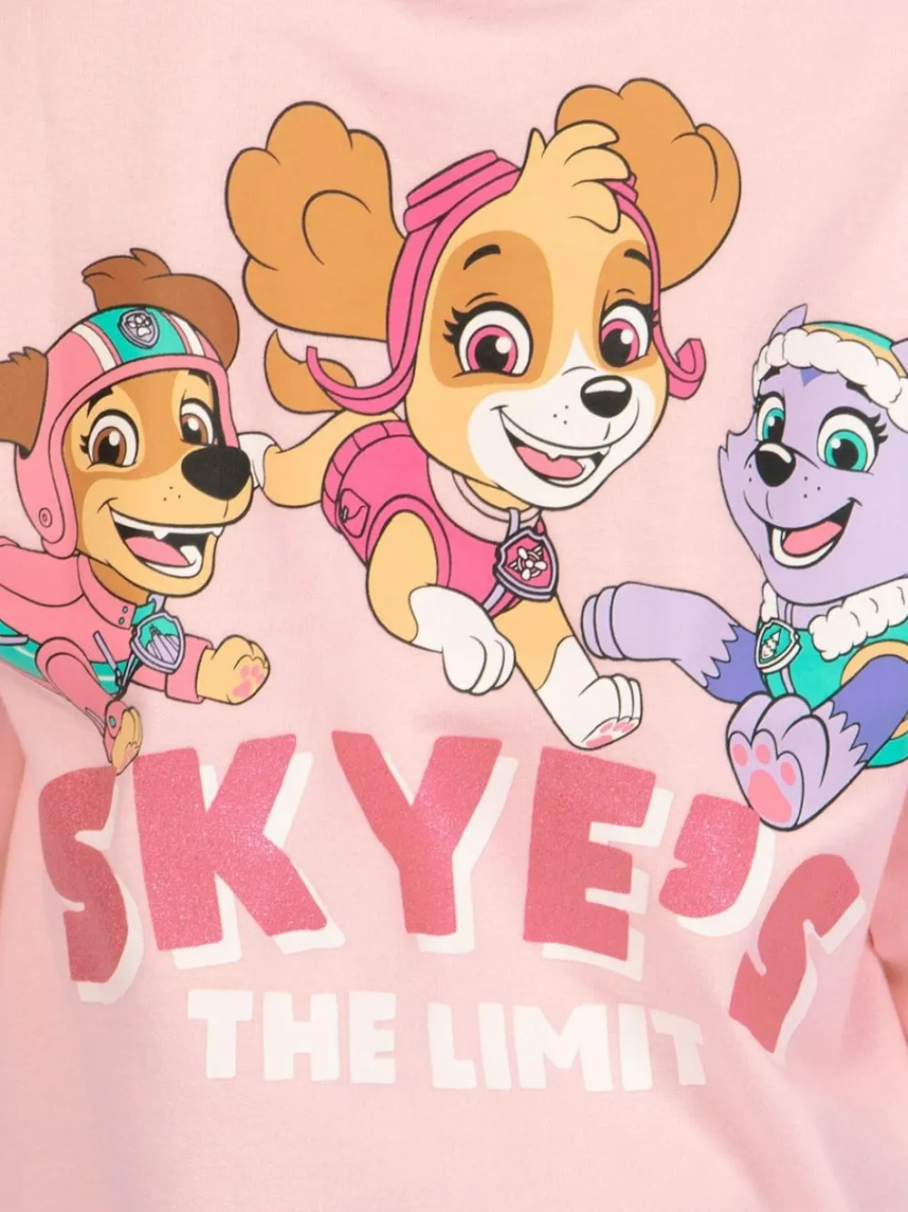 Character Pink PAW Patrol Skye Glitter 100% Cotton Sweatshirt^ Sweatshirts & Hoodies