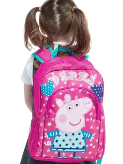 Hot Character Pink Stars and Hearts Peppa Pig Backpack