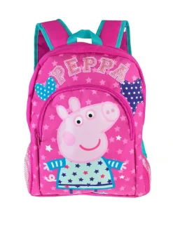 Hot Character Pink Stars and Hearts Peppa Pig Backpack