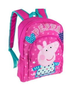 Hot Character Pink Stars and Hearts Peppa Pig Backpack