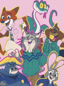 Clearance Character Pink Zootropolis Grils T-Shirt