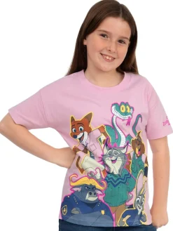 Clearance Character Pink Zootropolis Grils T-Shirt
