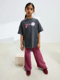 Discount Next Charcoal Graffiti Oversized Graphic Print T-Shirt (3-16yrs)