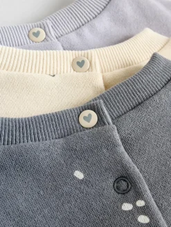 Next Charcoal Grey & Cream Baby Sweatshirt & Joggers 6 Piece Set (0mths-2yrs)^ Baby Girls|Baby Girls