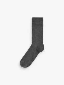 Next Charcoal Grey 7 Pack Mens Cotton Rich Socks