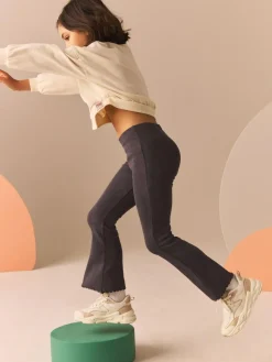 Next Charcoal Grey 1 Pack Rib Flare Leggings (3-16yrs)^ Pants & Leggings|Pants & Leggings