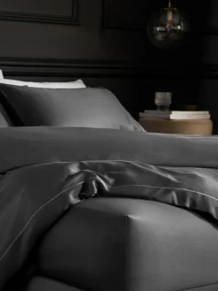 Next Charcoal Grey 300 Thread Count Collection Luxe 100% Cotton Extra Deep Fitted Sheet^ Bedsheets & Pillow Cases