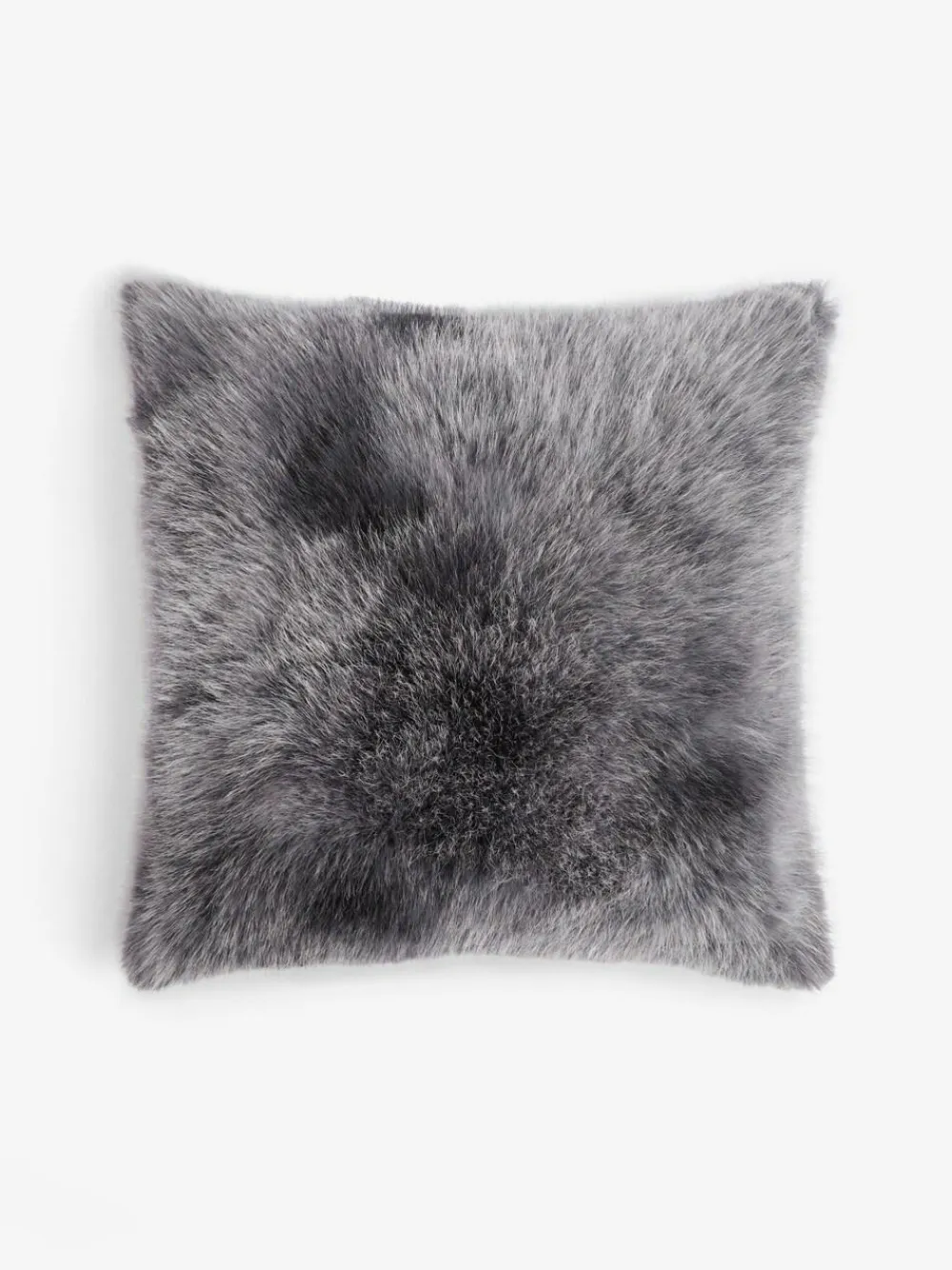 Clearance Next 43 x 43cm Loulou Faux Fur Cushion Charcoal Grey