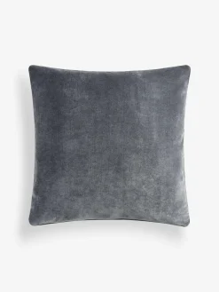 Next Charcoal Grey 59 x 59cm Soft Velour Cushion^ Cushions & Throws