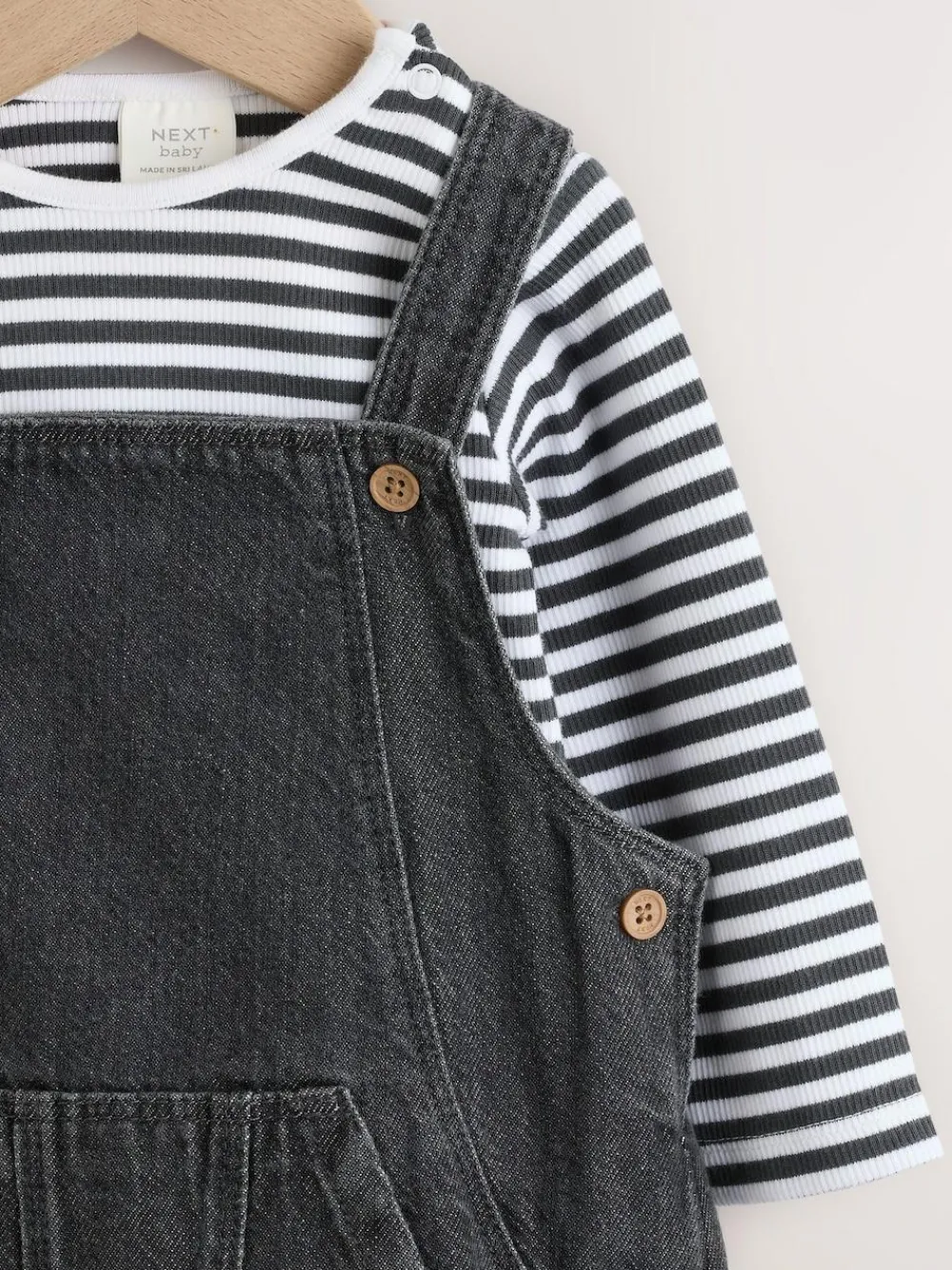 Next Baby Denim Dungarees and Bodysuit Set (0mths-2yrs)^BOY Newborn Clothing|Sets & Co-Ords