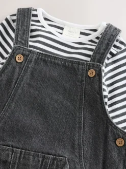 Next Baby Denim Dungarees and Bodysuit Set (0mths-2yrs)^BOY Newborn Clothing|Sets & Co-Ords