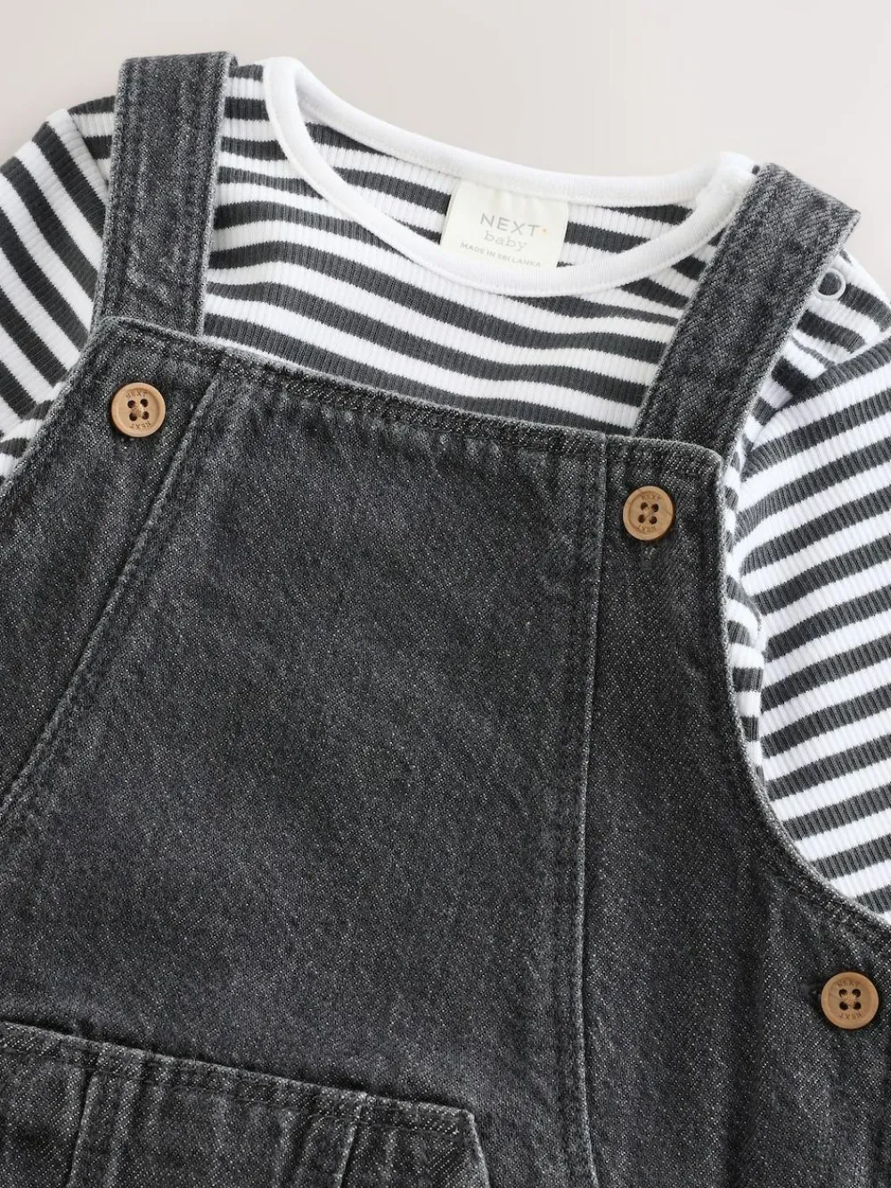 Next Baby Denim Dungarees and Bodysuit Set (0mths-2yrs)^BOY Newborn Clothing|Sets & Co-Ords