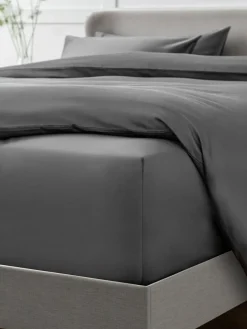 Hot Next Charcoal Grey Collection Luxe 400 Thread Count Egyptian Extra Deep Fitted Cotton Sateen Sheet