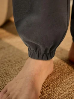 Outlet Next Cuffed Brushback Heavyweight Open Joggers Charcoal Grey