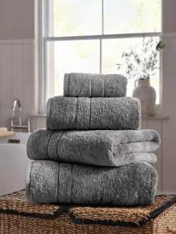 Next Charcoal Grey Egyptian Cotton Luxe Heavy Weight Towel^ Towels & Bathmats