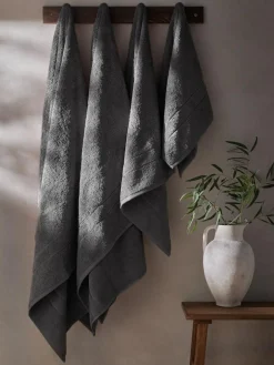 Next Charcoal Grey Egyptian Cotton Luxe Heavy Weight Towel^ Towels & Bathmats