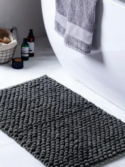 Next Charcoal Grey Giant Bobble Bath Mat