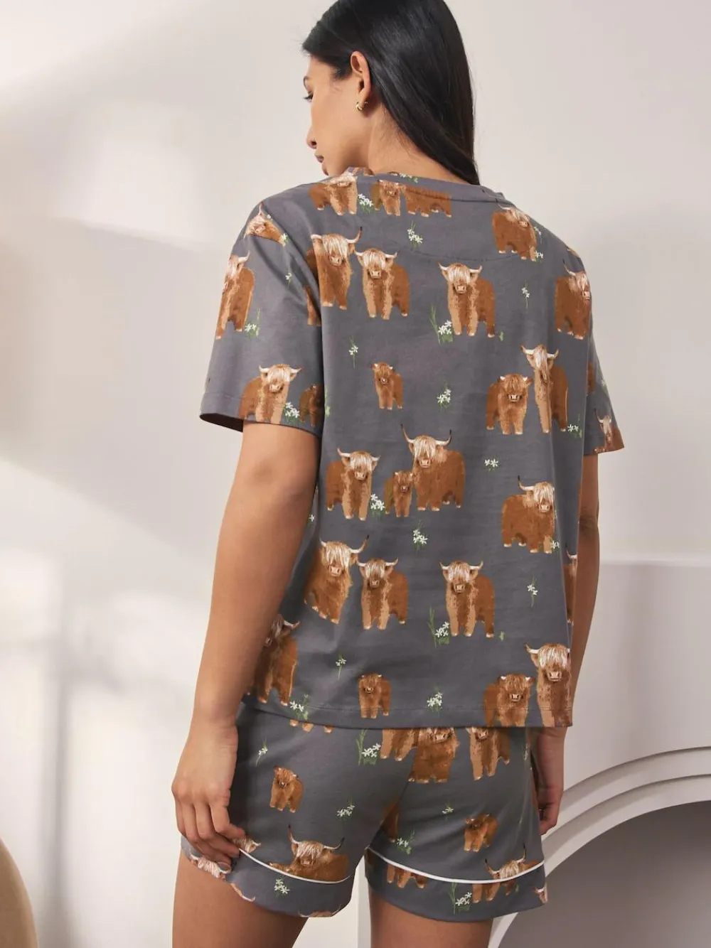 Next 100% Cotton Short Set Pyjamas^Women Pyjamas|All Night & Lounge