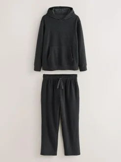Next Charcoal Grey Hooded Towelling Pyjamas Set^ Nightwear|Pyjamas