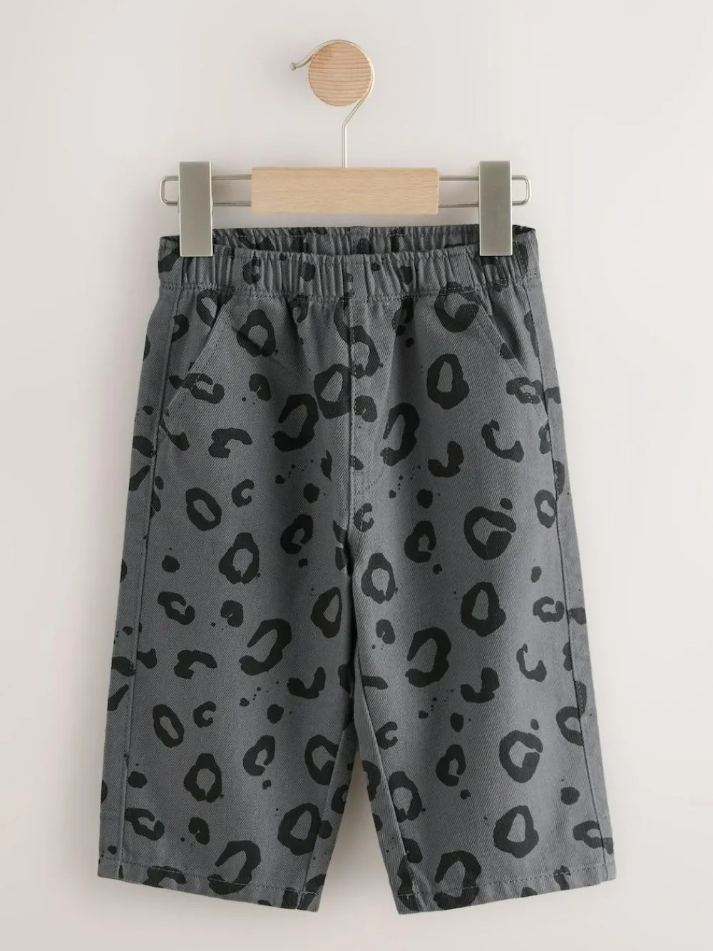 Next Charcoal Grey Leopard Print Printed Pull On Wide Trousers (3mths-7yrs)^BOY Pants & Leggings|Joggers