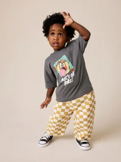 Next Charcoal Grey Looney Tunes Short Sleeve T-Shirt (3mths-8yrs)^BOY Tops|T-Shirts