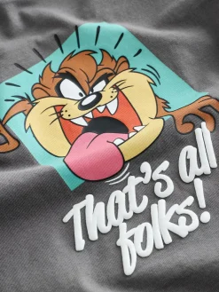 Next Charcoal Grey Looney Tunes Short Sleeve T-Shirt (3mths-8yrs)^BOY Tops|T-Shirts