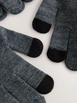 Sale Next Magic Gloves 3 Packs (3-16yrs) Charcoal Grey