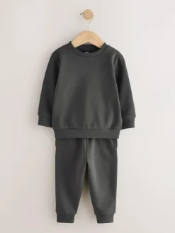 Next Charcoal Grey Plain Sweatshirt And Joggers Set (3mths-7yrs)^BOY Baby Boys|Baby Boys