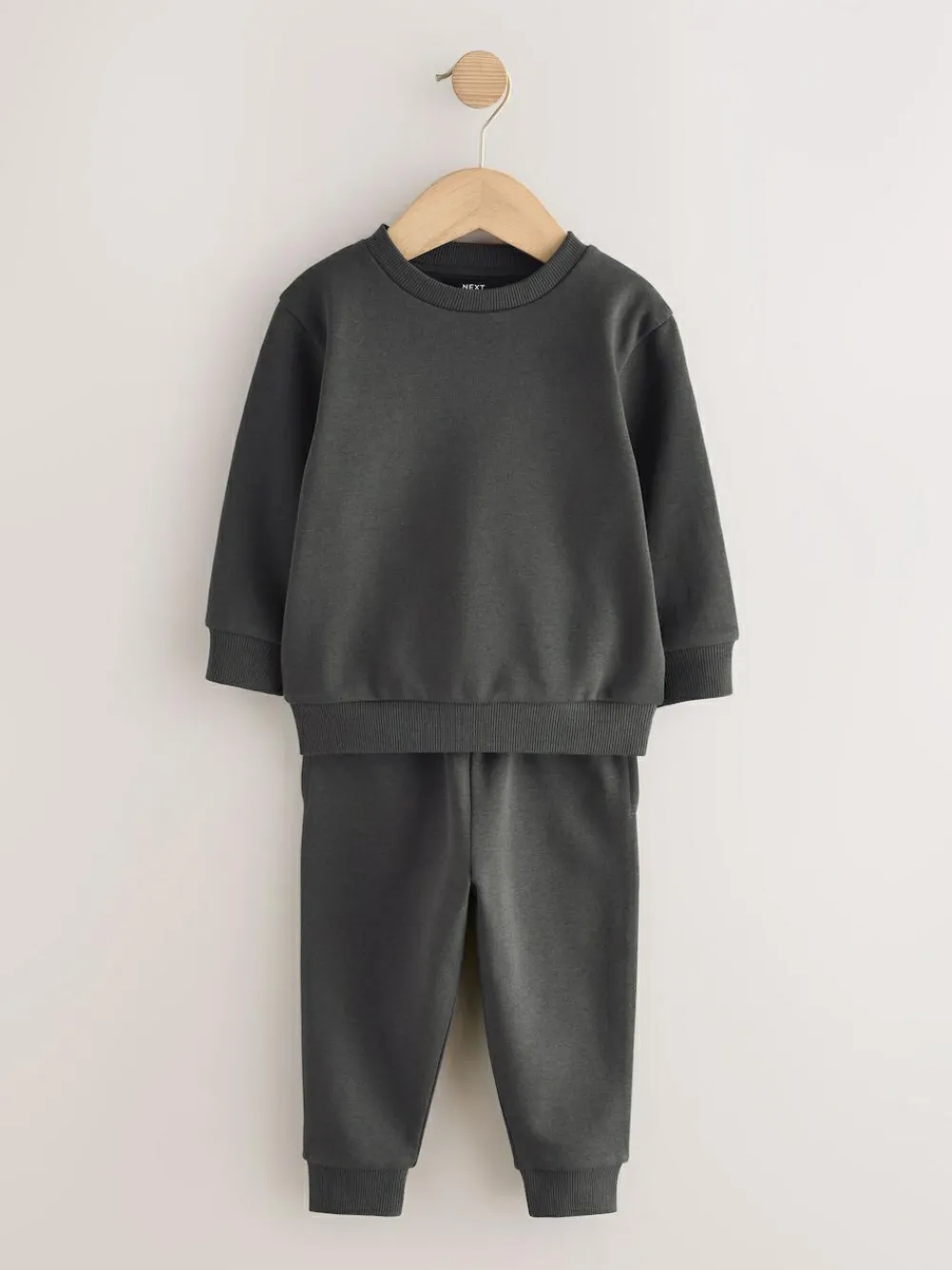 Next Charcoal Grey Plain Sweatshirt And Joggers Set (3mths-7yrs)^BOY Baby Boys|Baby Boys