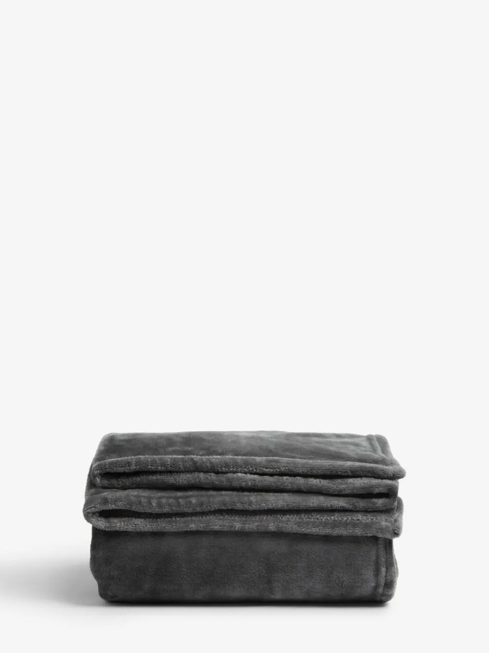 Next Charcoal Grey Plush Fleece Throw^ Cushions & Throws