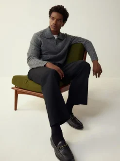 Next Quarter Zip Neck Jumper with Wool^ Knitwear|Knitwear