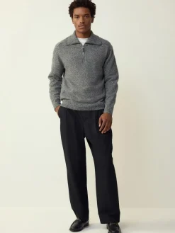 Next Quarter Zip Neck Jumper with Wool^ Knitwear|Knitwear
