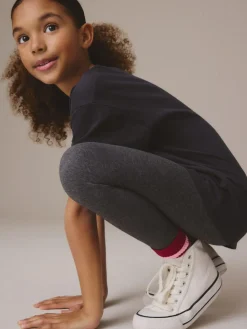 Next Charcoal Grey Regular Fit Leggings 3 Pack (3-16yrs)^ Pants & Leggings|Pants & Leggings