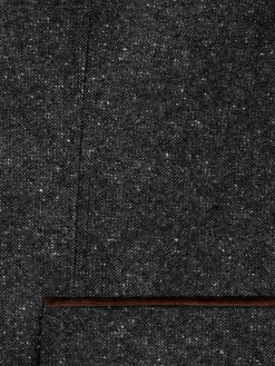 Next Charcoal Grey Regular Fit Wool Blend Trimmed Suit Jacket^ Grey Suits|Blazers & Formal Jackets