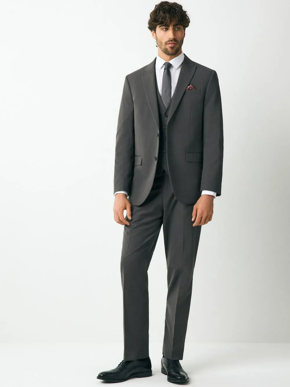 Clearance Next Regular Fit Two Button Suit Jacket Charcoal Grey