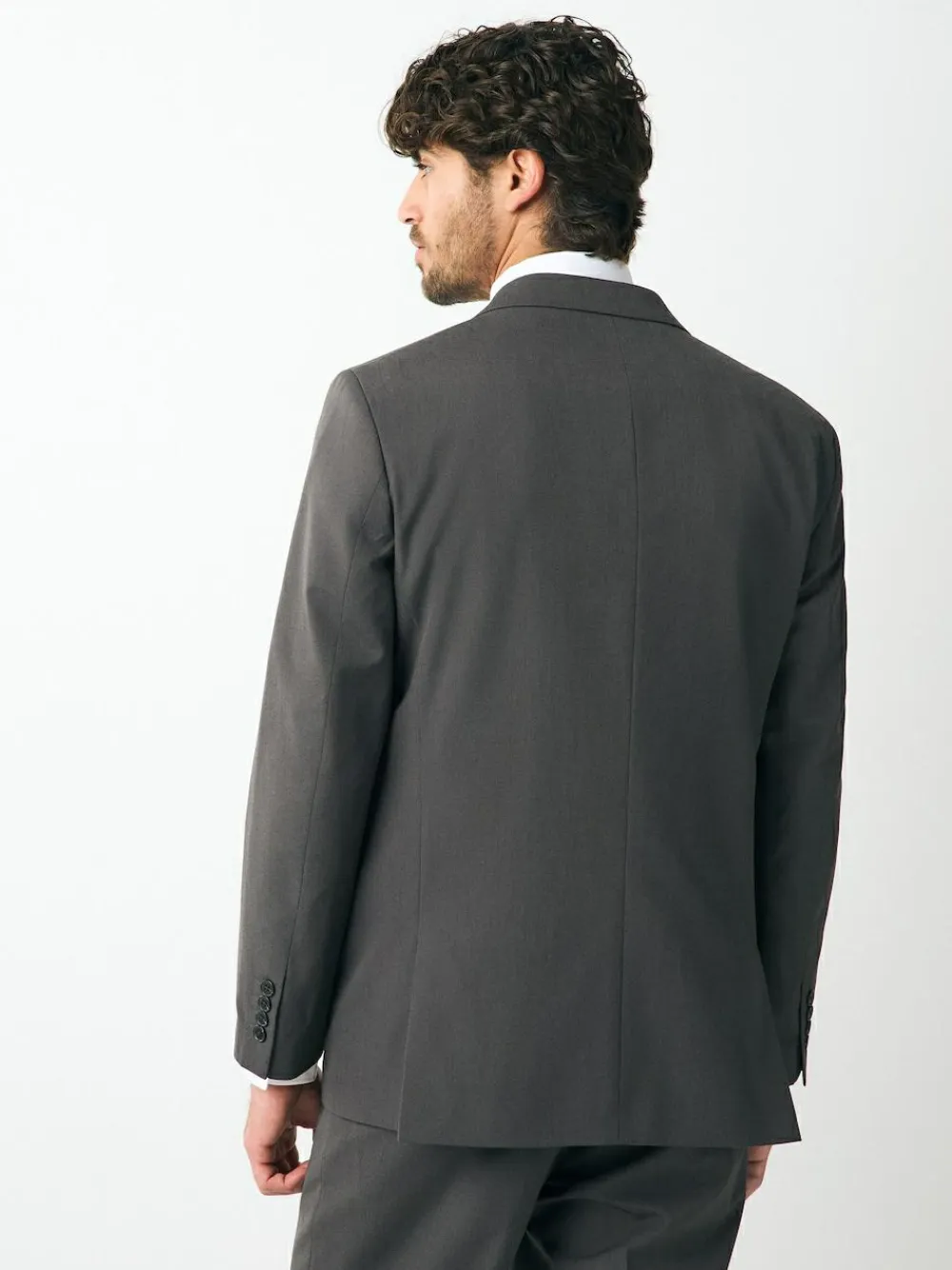 Clearance Next Regular Fit Two Button Suit Jacket Charcoal Grey
