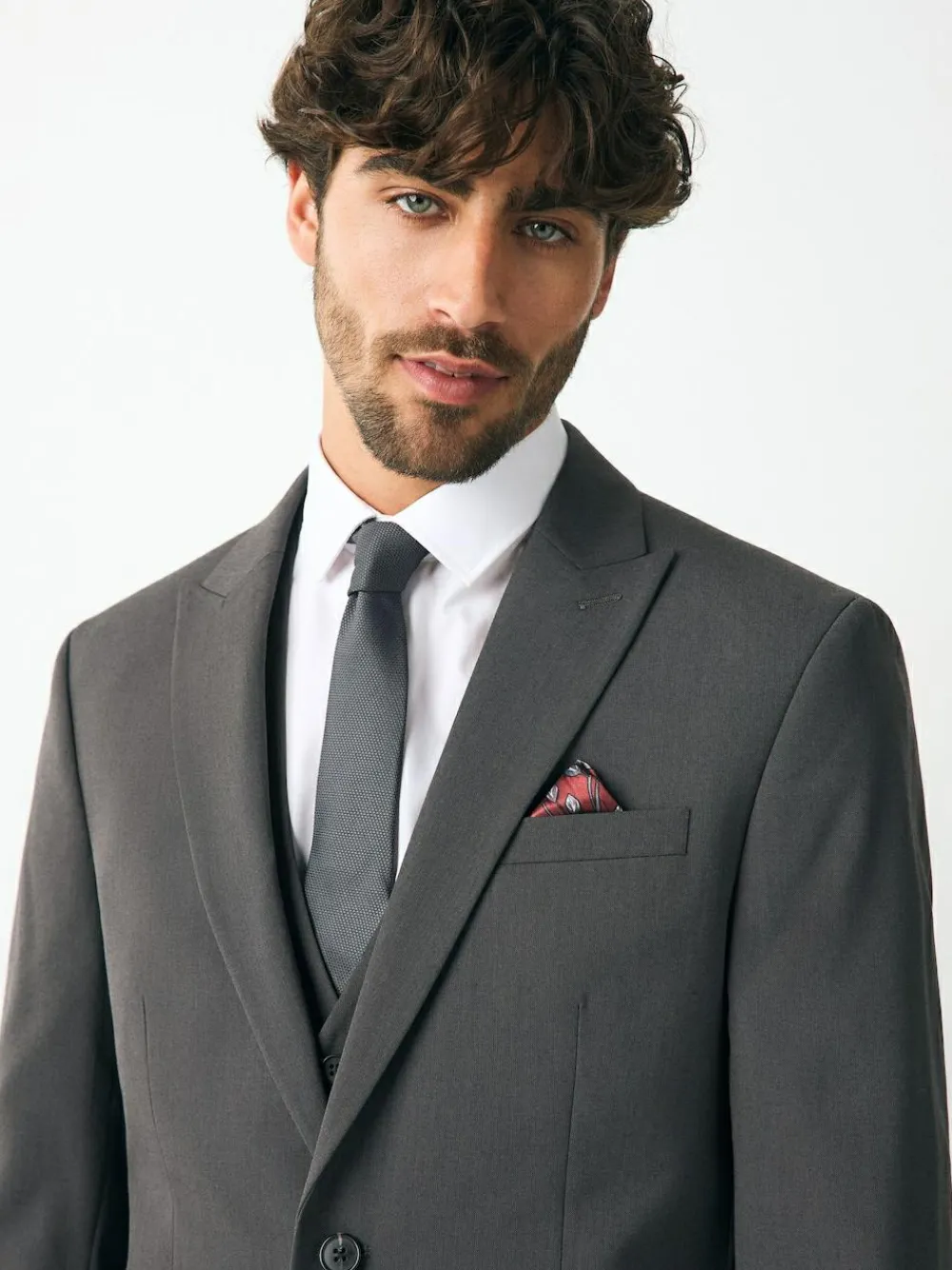 Clearance Next Regular Fit Two Button Suit Jacket Charcoal Grey