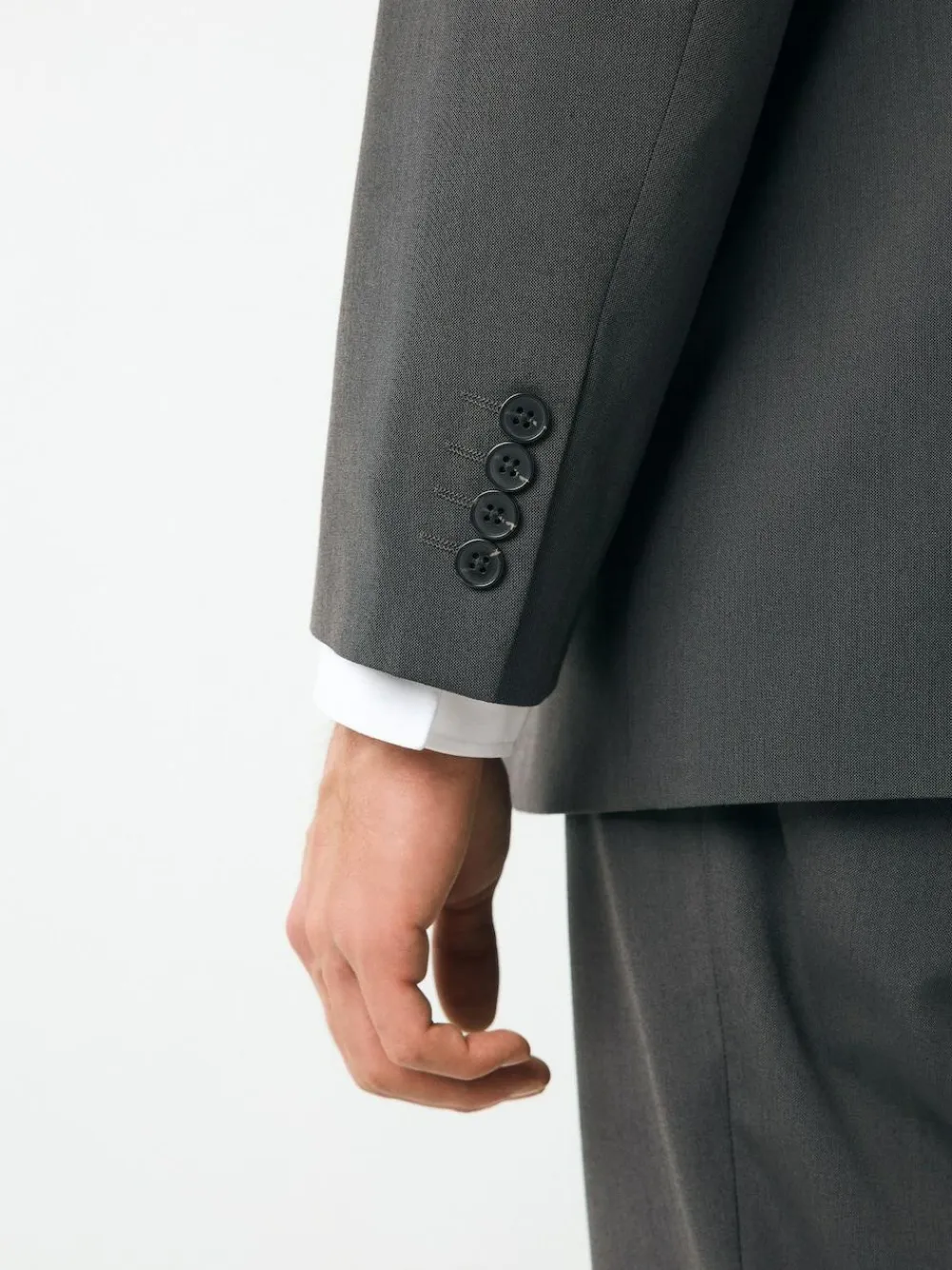 Clearance Next Regular Fit Two Button Suit Jacket Charcoal Grey