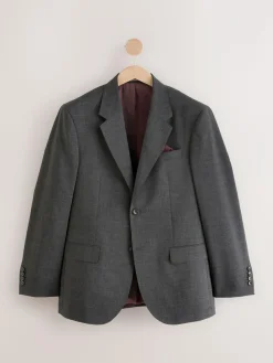 Clearance Next Regular Fit Signature Nova Fides 100% Italian Wool Suit Jacket Charcoal Grey