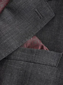 Clearance Next Regular Fit Signature Nova Fides 100% Italian Wool Suit Jacket Charcoal Grey