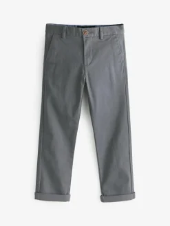 Clearance Next Charcoal Grey Regular Fit Stretch Chino Trousers (3-17yrs)