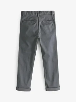 Clearance Next Charcoal Grey Regular Fit Stretch Chino Trousers (3-17yrs)