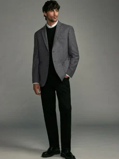 Next Regular Fit Wool Rich Herringbone Blazer^ Blazers & Formal Jackets