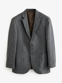 Next Regular Fit Wool Rich Herringbone Blazer^ Blazers & Formal Jackets