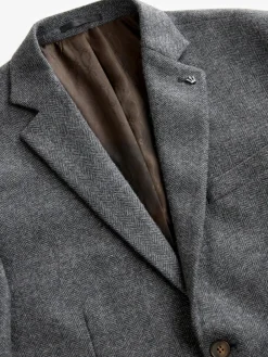 Next Regular Fit Wool Rich Herringbone Blazer^ Blazers & Formal Jackets