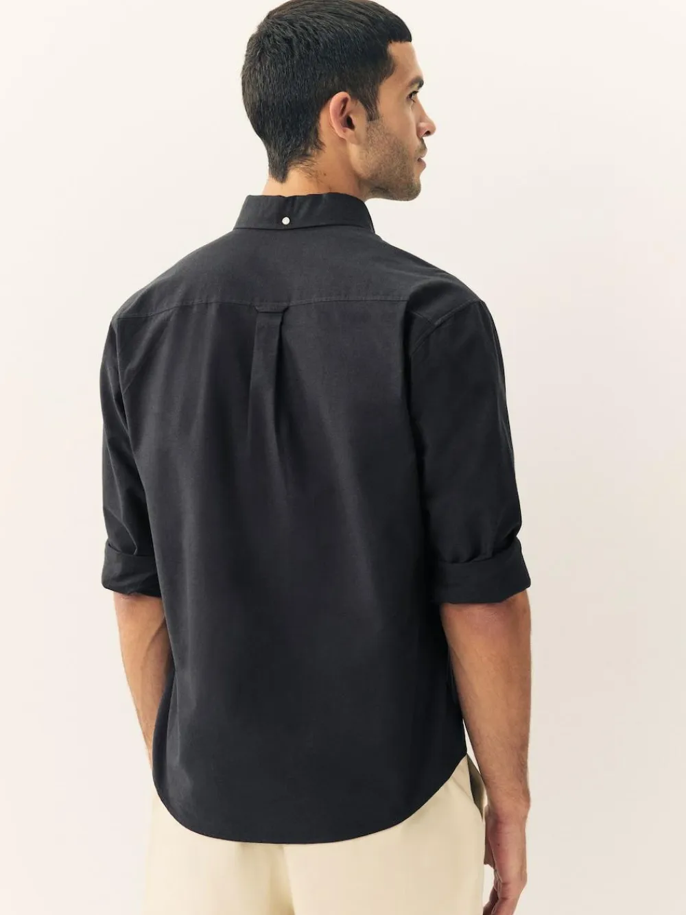 Outlet Next Charcoal Grey Regular Fit Long Sleeve Oxford Shirt