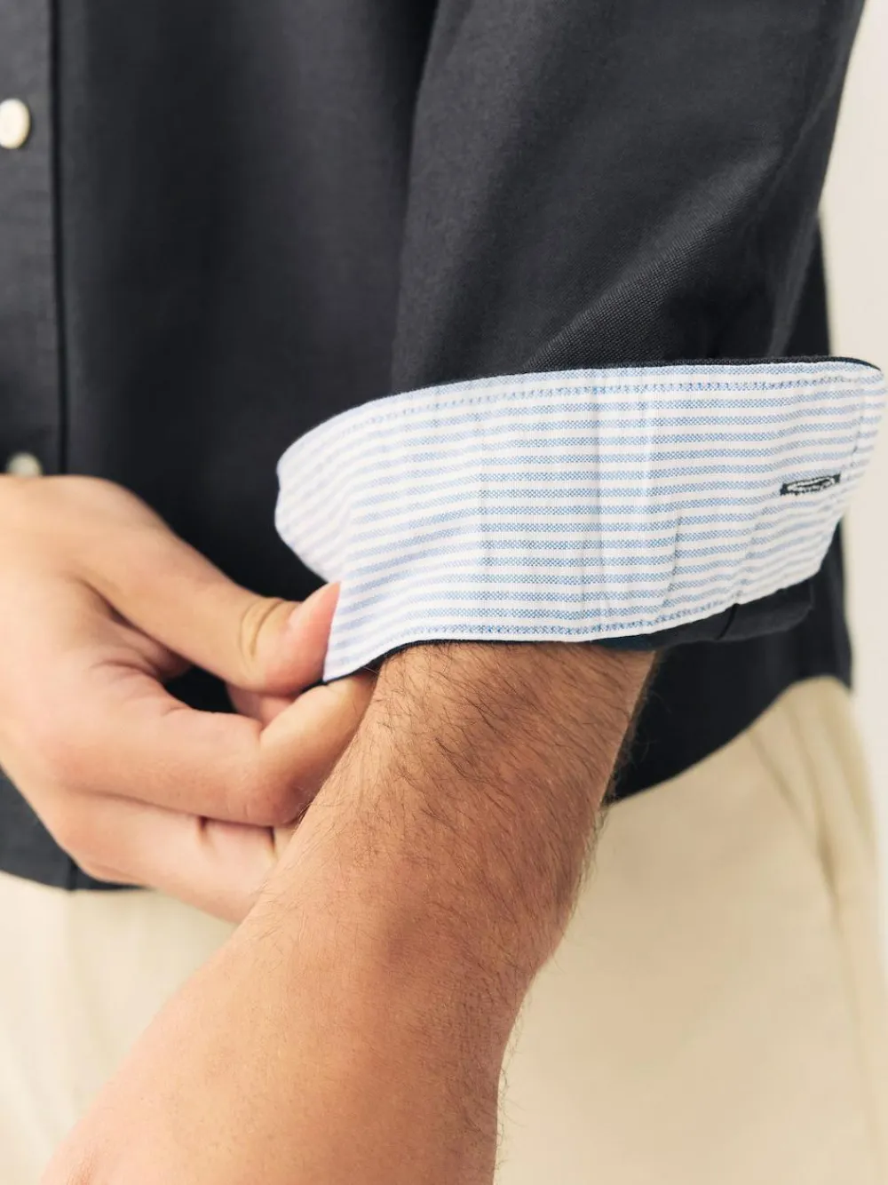 Outlet Next Charcoal Grey Regular Fit Long Sleeve Oxford Shirt