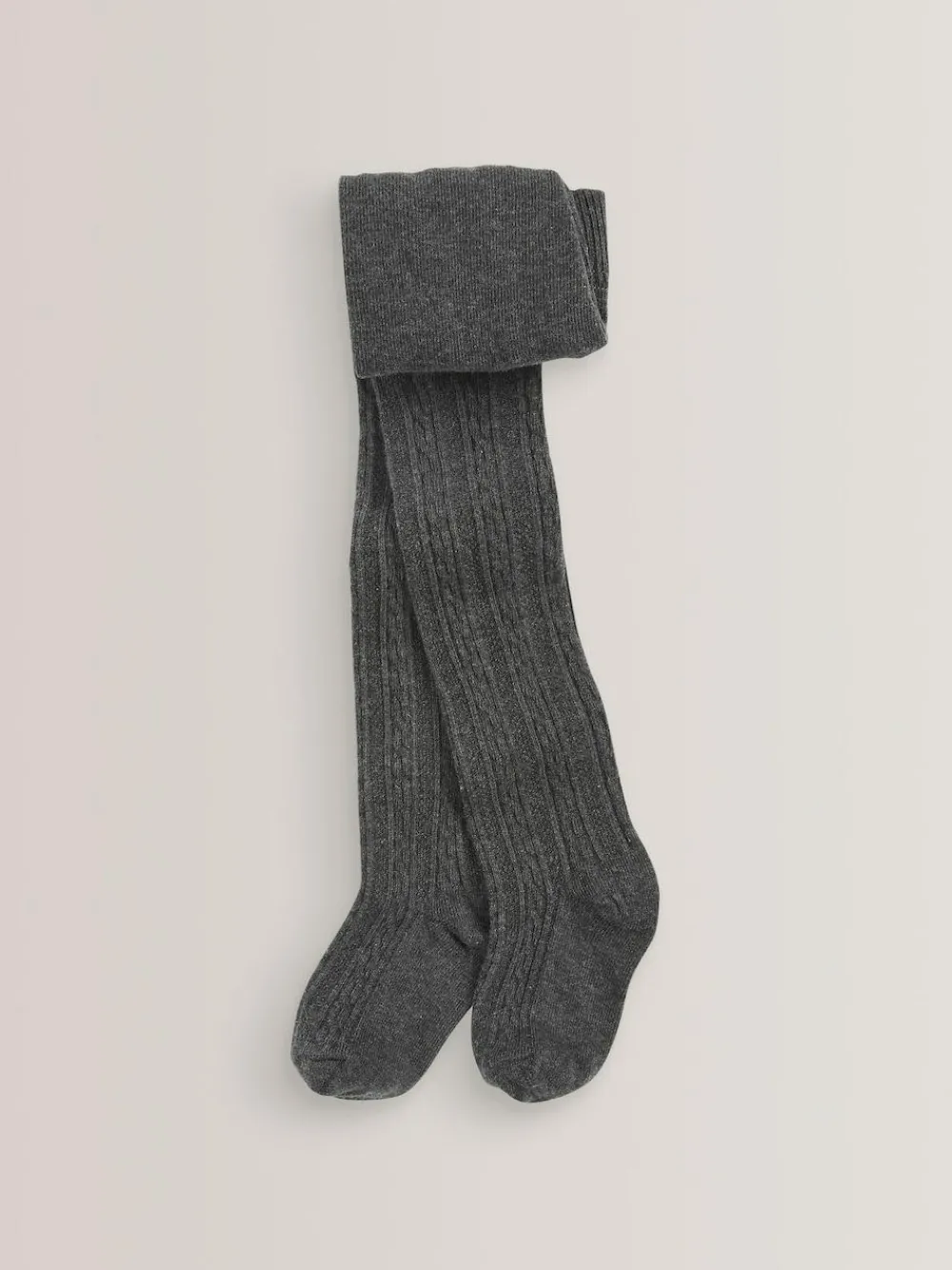 Next Charcoal Grey Regular Length Cotton Rich Cable Tights^ Socks & Tights|Socks & Tights