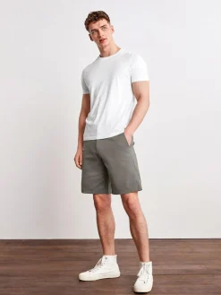 Outlet Next Relaxed Fit Stretch Chinos Shorts Charcoal Grey