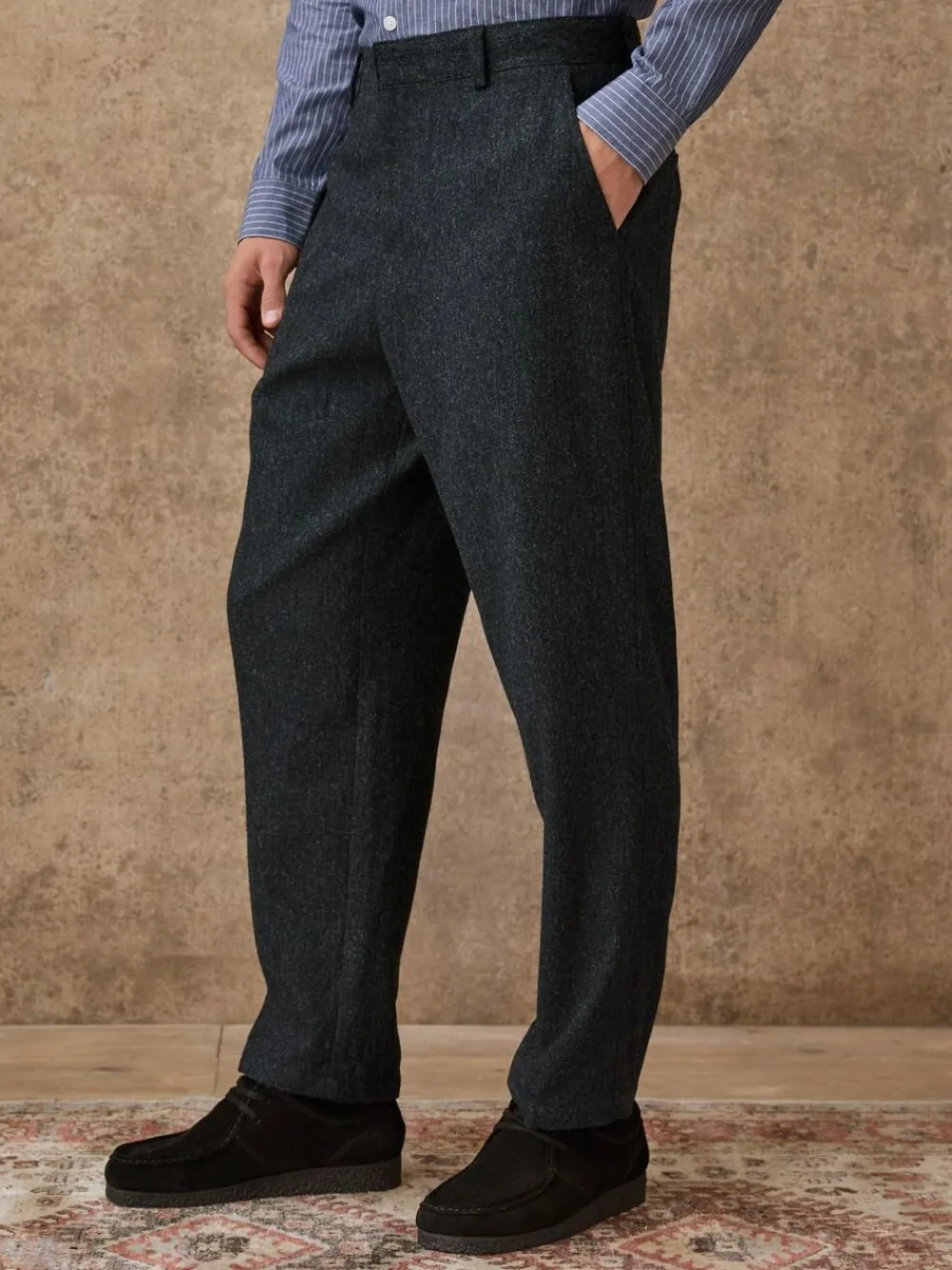 Next Relaxed Fit Wool Blend Suit Trousers^ Pants & Chinos